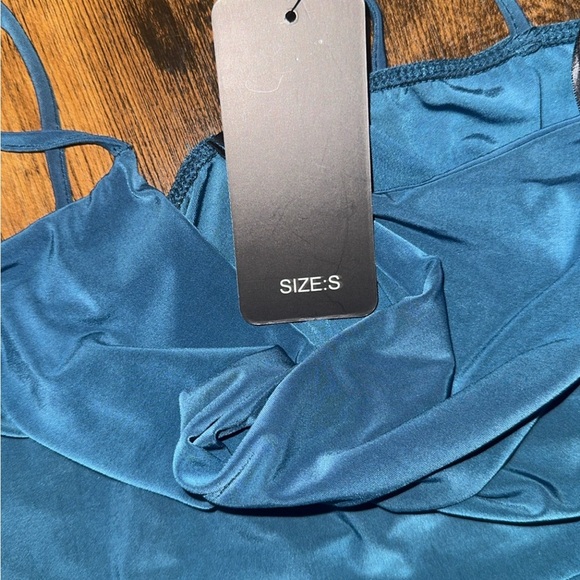 Elegant Blue Women's Mini Dress - Picture 2 of 5